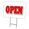 Signmission Open Yard Sign & Stake outdoor plastic coroplast window, C-1216-DS-Open C-1216-DS-Open - alternate 1